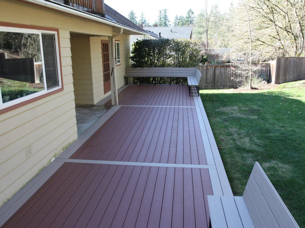 multi colored composite deck