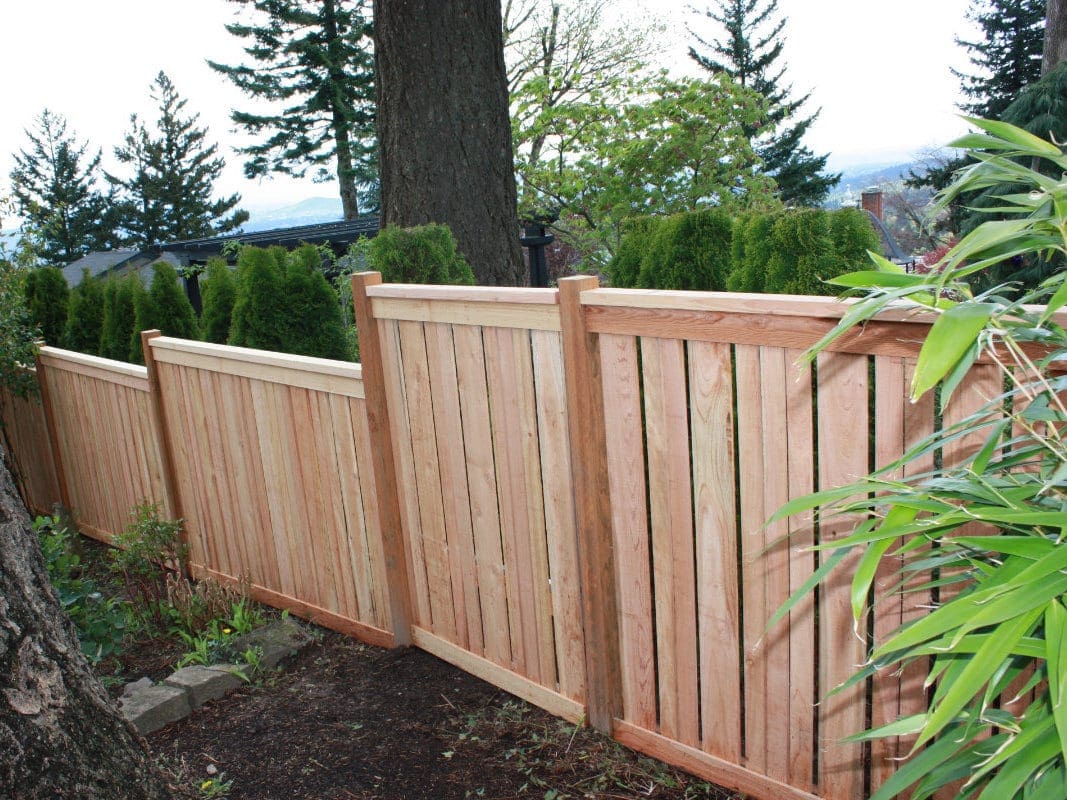 top rail cedar fence