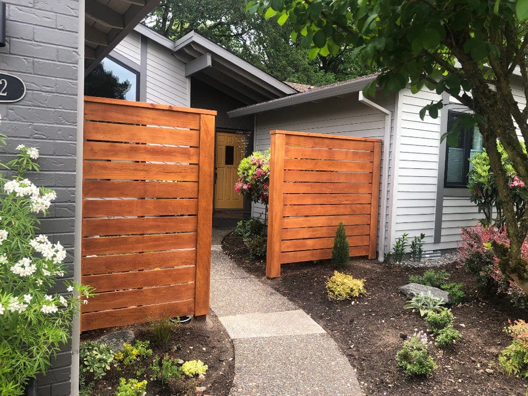 cedar screening fence